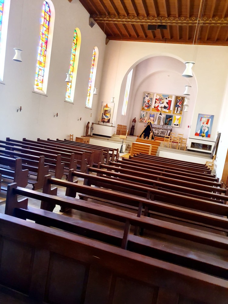 Inside the church